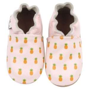 rose et chocolat baby shoes