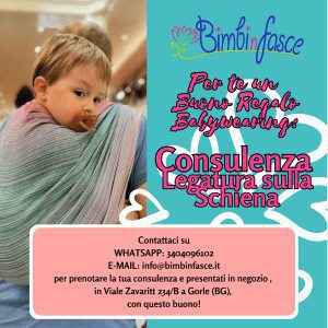 Bimbinfasce – Buono Consulenza Babywearing – Legatura sulla Schiena