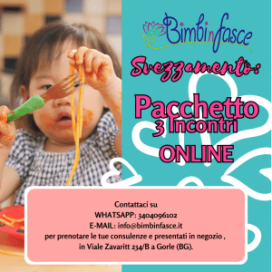 Bimbinfasce – Buono Consulenza Svezzamento – Pacchetto 3 Incontri